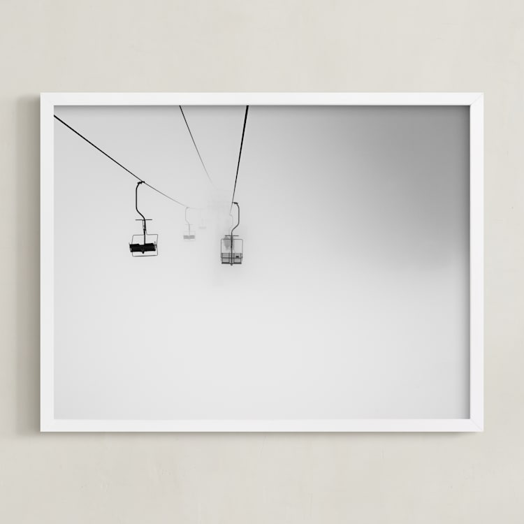 "through the fog" - Art Print in grey fog by Massimiliano Massimo Borelli - Framed