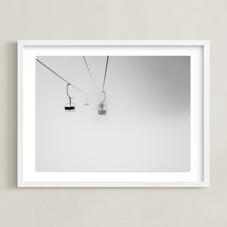 "through the fog" - Art Print in grey fog by Massimiliano Massimo Borelli - Framed