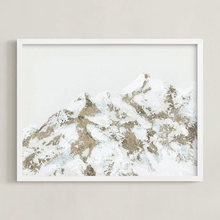 "Majestics Three" - Art Print in Golden Sand by Emily Magone - Framed