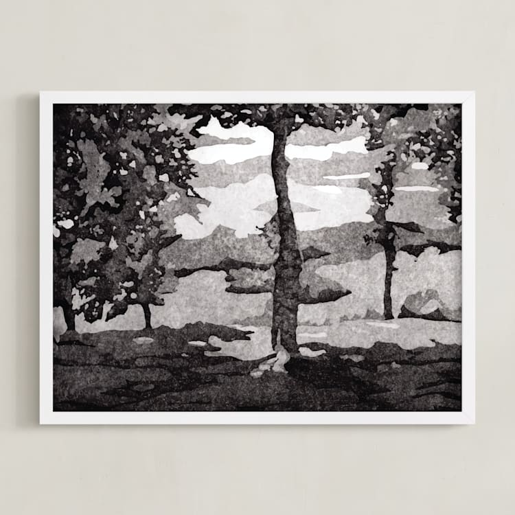 "North Carolina" - Art Print in Black and White by Adelina S. Keenan - Framed