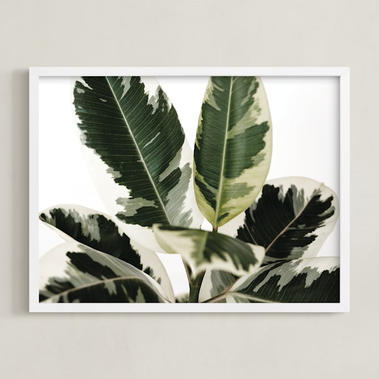 "Diane" - Art Print in Variegated Green by Kristi Jackson - Framed
