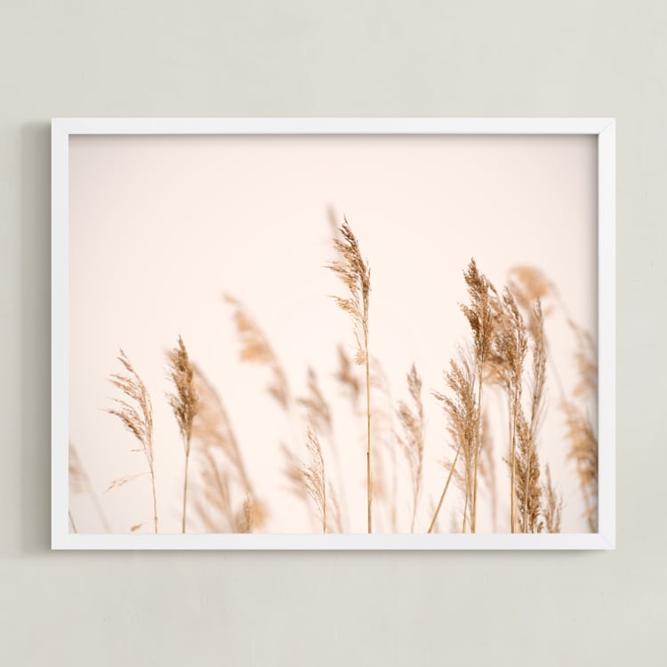 "summer weeds" - Art Print in white by Crystal Lynn Collins - Framed