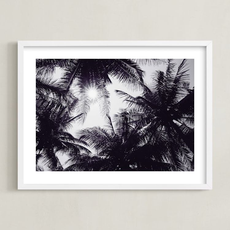 "Flare and Shade" - Art Print in Black & White by Alaric Yanos - Framed