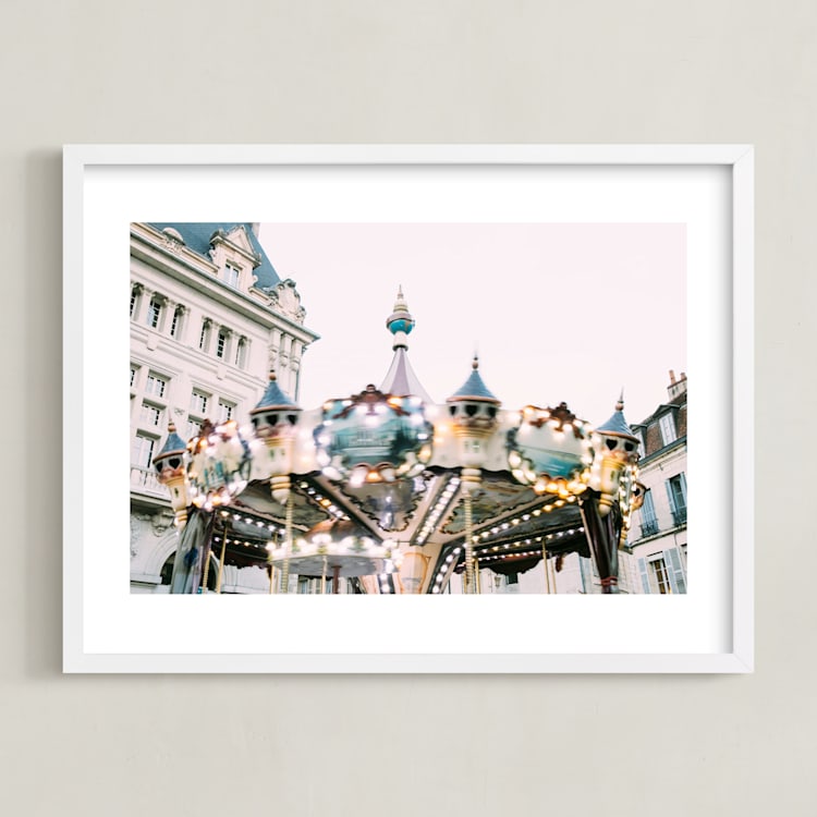 "Still Spinning" - Art Print in Ivory by Katie Doherty - Framed