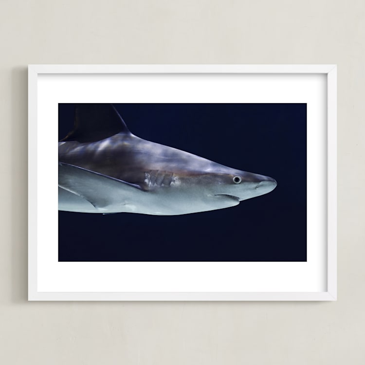 "Deep Blue" - Art Print in Steel Blue by Hollie Renner Photography - Framed