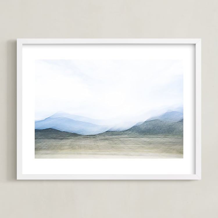 "Windy Day" - Art Print in Natural by Rebecca Rueth - Framed
