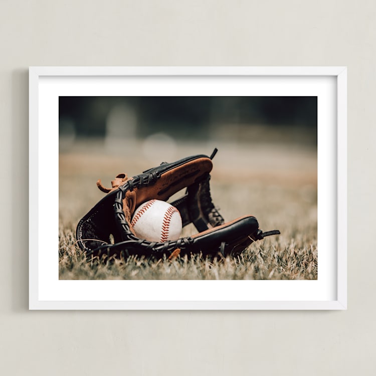 "For The Big Game 2" - Art Print in Field by Janet Cruz - Framed