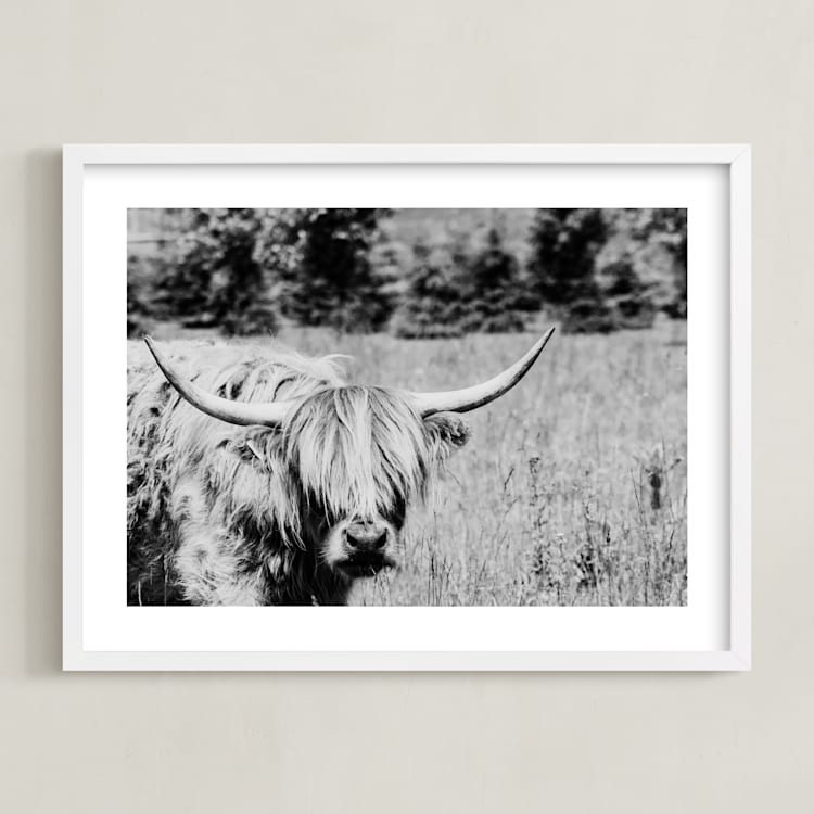 "Junior" - Art Print in Onyx by Janet Cruz - Framed