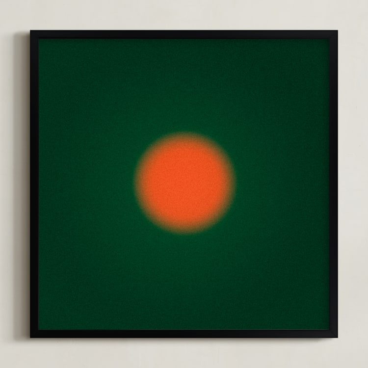 "Sun in the dust. Variations 4" - Art Print in Vintage green by Arash Fattahi Acosta - Framed