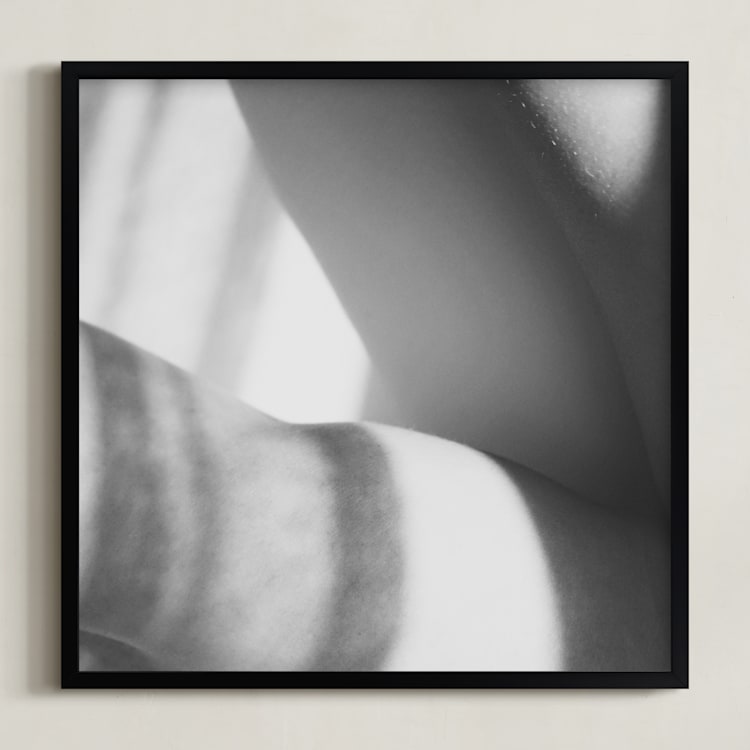 "Basking" - Art Print in Black and white by Catherine Culvenor - Framed