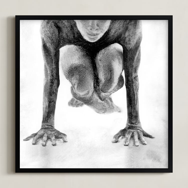 "Focus" - Art Print in smoke by Shannon - Framed