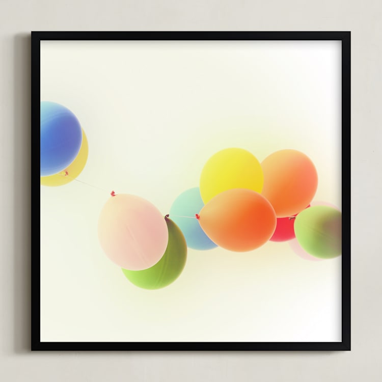 "Sweet Chaos - 2" - Art Print in Robin Egg Blue by Michelee Scott - Framed