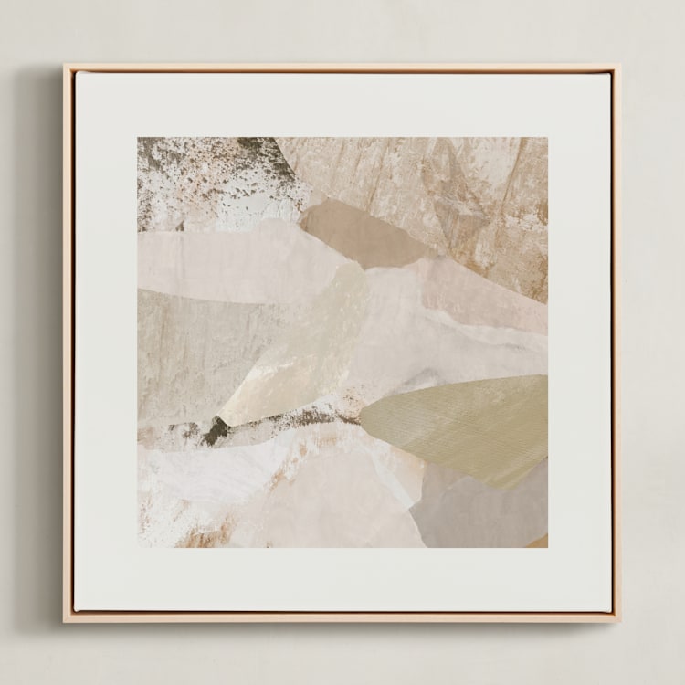 "Mountage 2" - Art Print in Putty by Melanie Severin - Framed Canvas