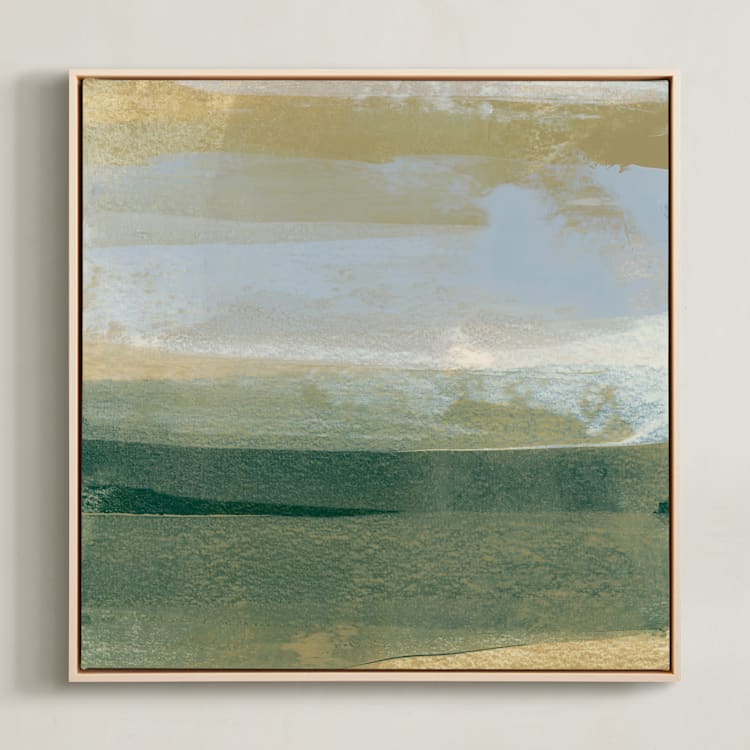 "Open Field 1" - Art Print in Grass by Julia Contacessi - Framed Canvas
