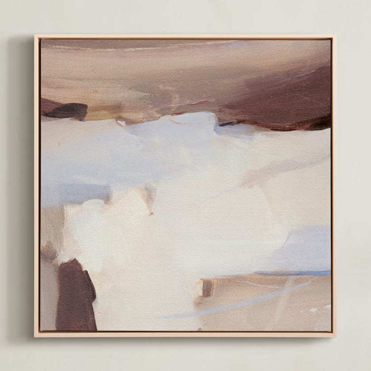 "Salt Air 1" - Art Print in Brown & Ivory by Arohika Verma - Framed Canvas