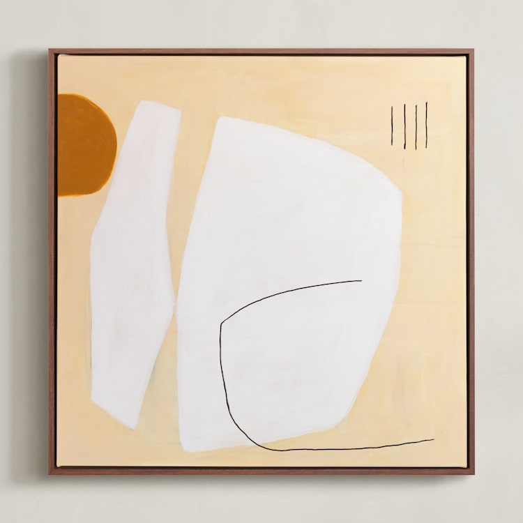 "TURMERIC & TUSK" - Art Print in eggshell by Keren Toledano - Framed Canvas