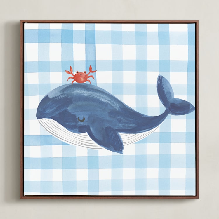 "Sea Friends 1" - Art Print in Sea by Teju Reval - Framed Canvas
