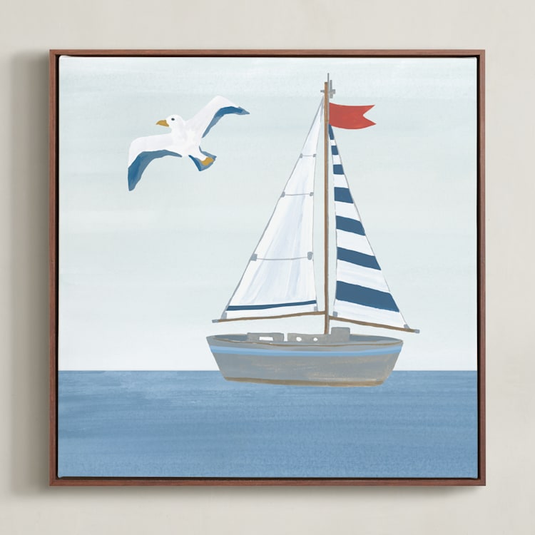 "Sea Friends 3" - Art Print in Sea by Teju Reval - Framed Canvas
