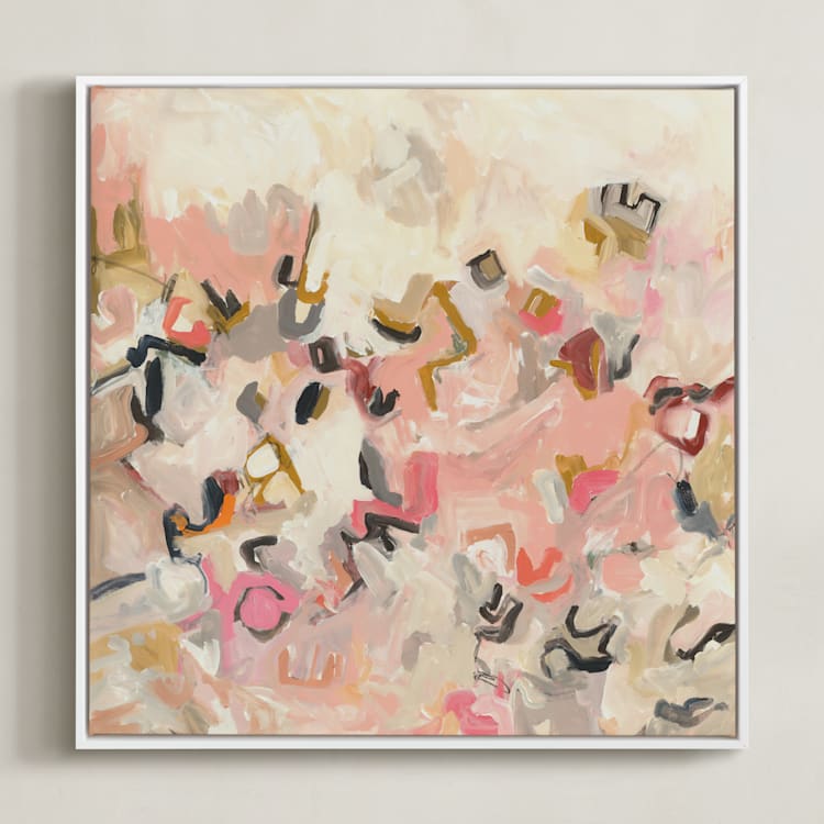 "Symbols" - Art Print in light by Svitlana Martynjuk - Framed Canvas