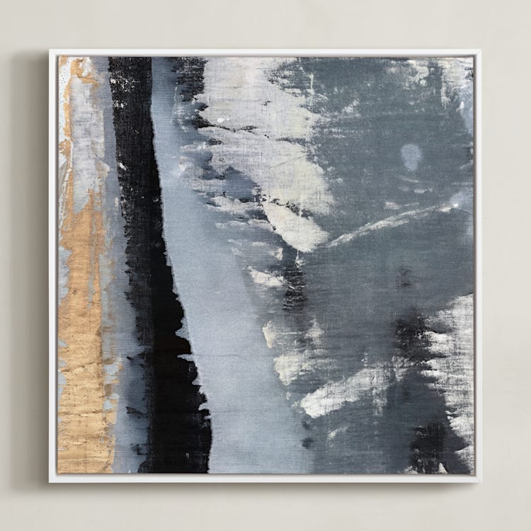 "Tribal Lineage No. 1" - Art Print in Neutrals by Julia Contacessi - Framed Canvas