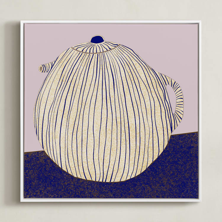 "Benevolent Ceramics II" - Art Print in Earthy Lilac by Danushka Abeygoda - Framed Canvas