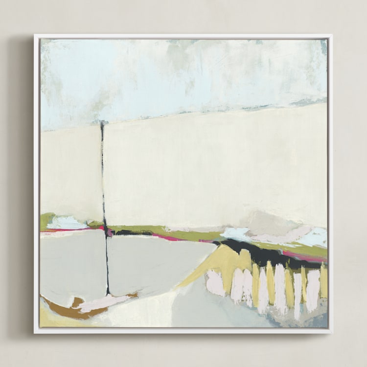 "Showered in Sunshine II" - Art Print in Champagne by Karyn Denten - Framed Canvas