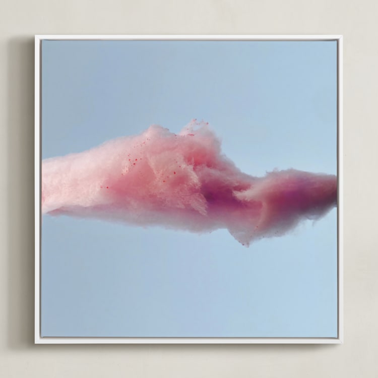 "Cotton Candy Leftovers" - Art Print in Cotton Candy Pink by Cathy Sunu - Framed Canvas