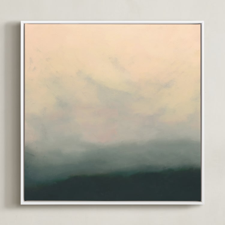 "Mystical 1" - Art Print in Misty Green by Amy Hall - Framed Canvas