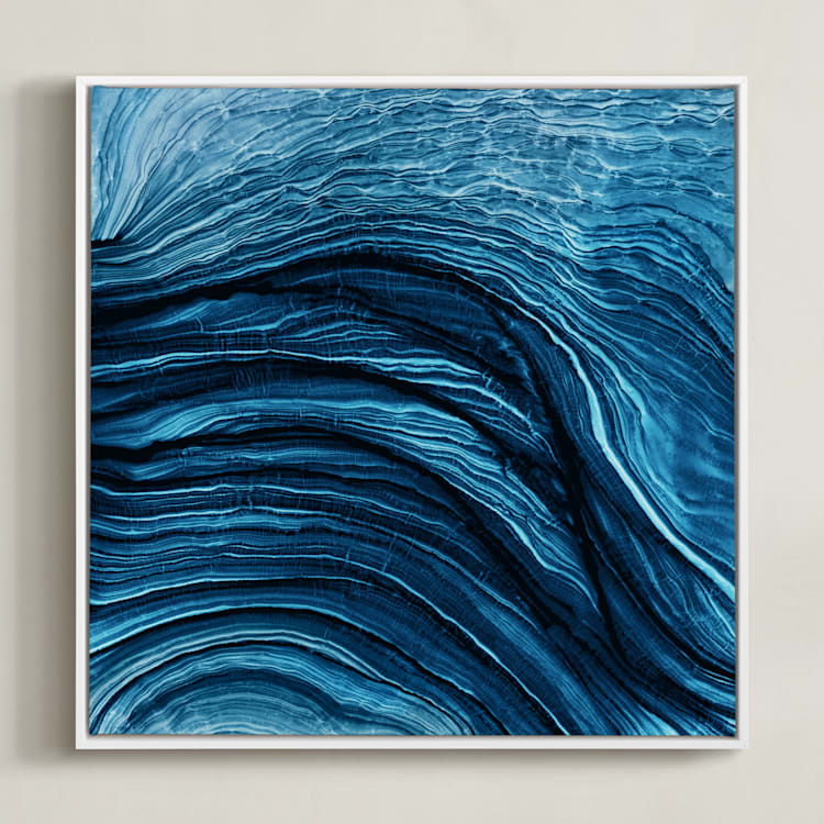 "Agate" - Art Print in Sapphire by Rebecca Rueth - Framed Canvas