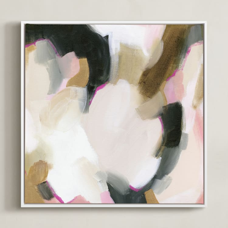 "Lush Composition" - Art Print in Deep Forest by Melanie Severin - Framed Canvas