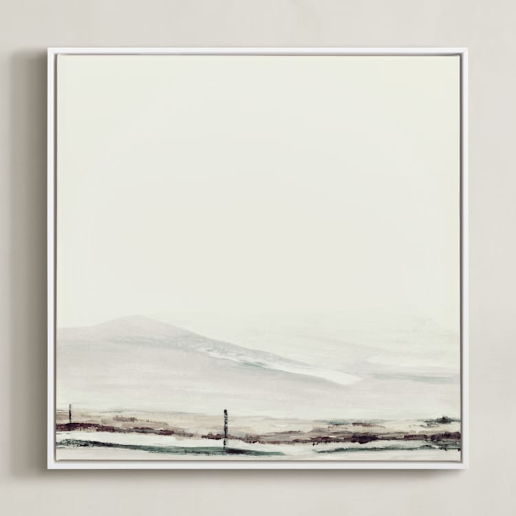 "Fitz" - Art Print in Creamy white by Mande Calhoun - Framed Canvas
