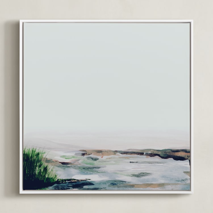 "Ace" - Art Print in Sea Grey by Mande Calhoun - Framed Canvas