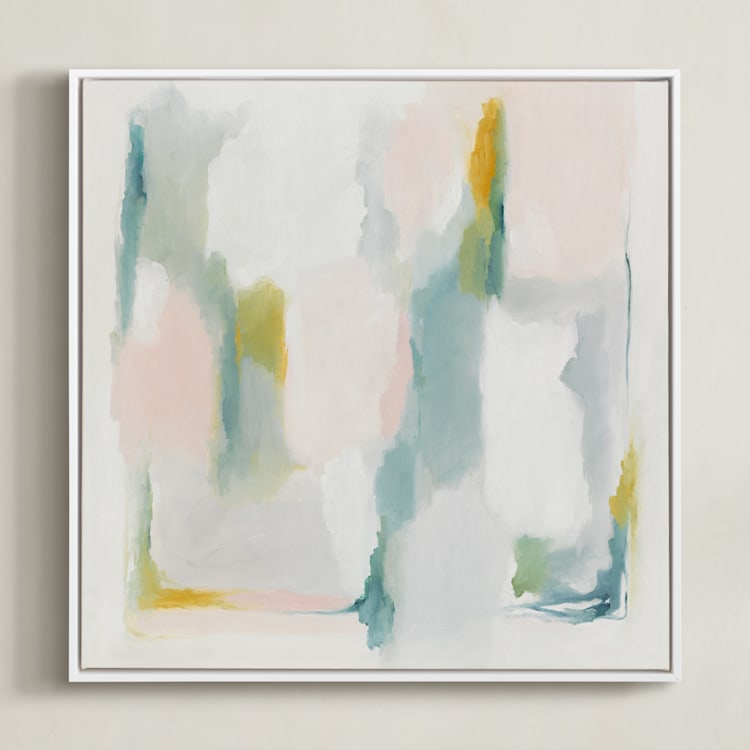 "Delicacy" - Art Print in White by Nicoletta Savod - Framed Canvas
