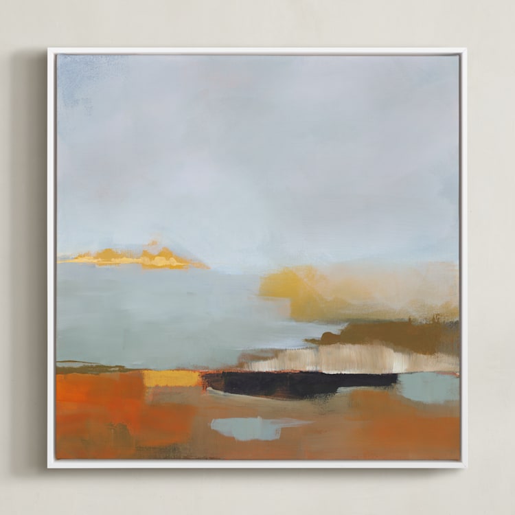 "I Have Dreams to Remember I" - Art Print in Misty Green by Karyn Denten - Framed Canvas
