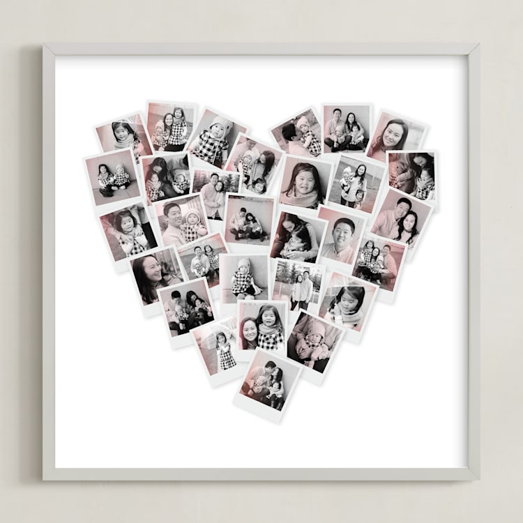 "Filter Heart Snapshot Mix® Photo Art" - Framed Photo in Blush by Minted - Framed
