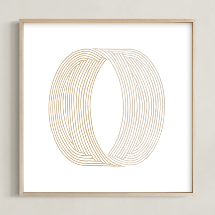 "Thumbprint" - Art Print in Copper by Heather Francisco - Framed