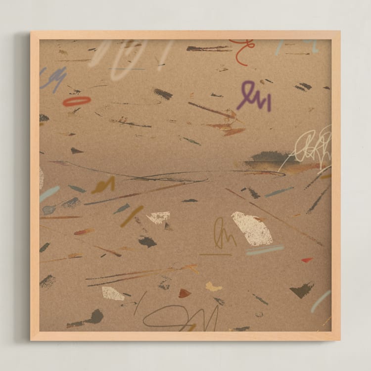 "Free_1" - Art Print in Brown by Shiho Whitehead - Framed