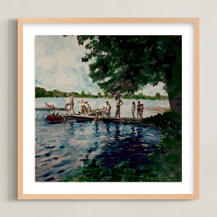"Color Photography: Lake" - Art Print in Water by Sumak Studio - Framed