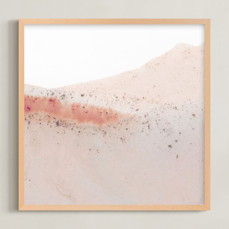 "Mountainside " - Art Print in Sand by Sadie Holden - Framed