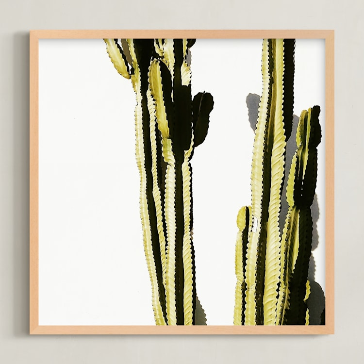 "Green Guy" - Art Print in Green by Kimberly Young - Framed