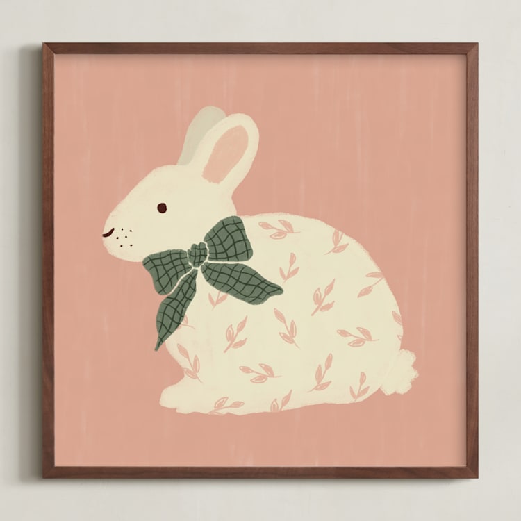 "Kindred Friends 2" - Art Print in Blush by Rachel Mattern - Framed