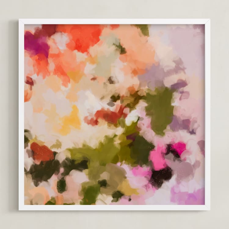 "floret" - Art Print in Olive Green by Parima Studio - Framed
