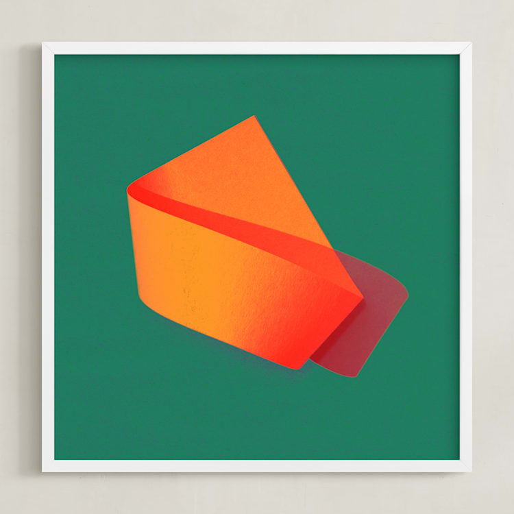 "Hoop" - Art Print in Green Hoop by Andrew McClintock - Framed