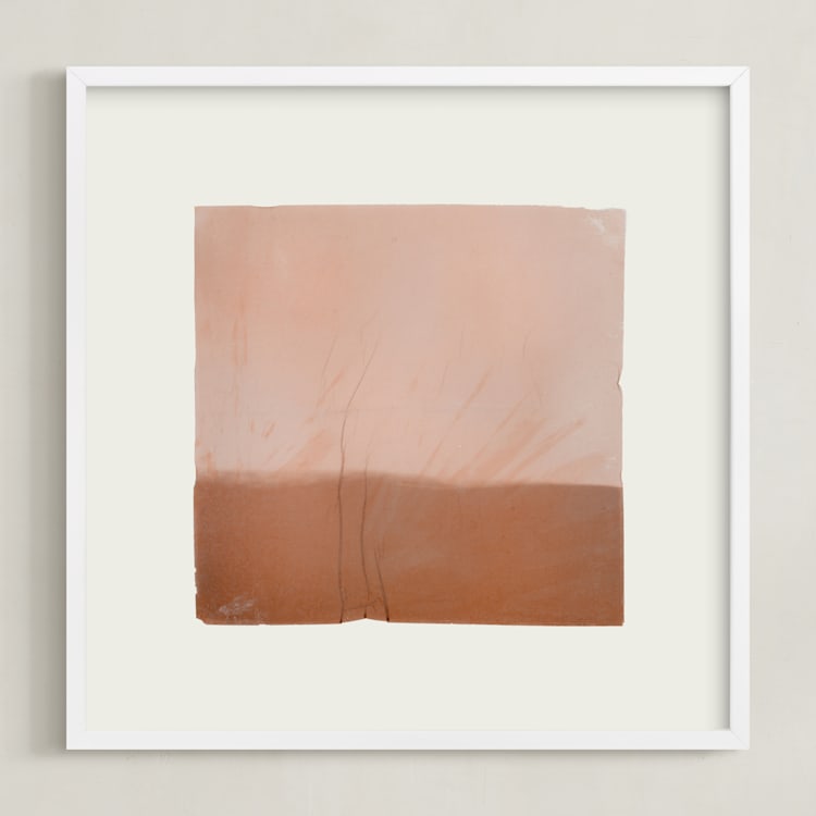 "Quatrain 3" - Art Print in Cranberry by Kamala Nahas - Framed