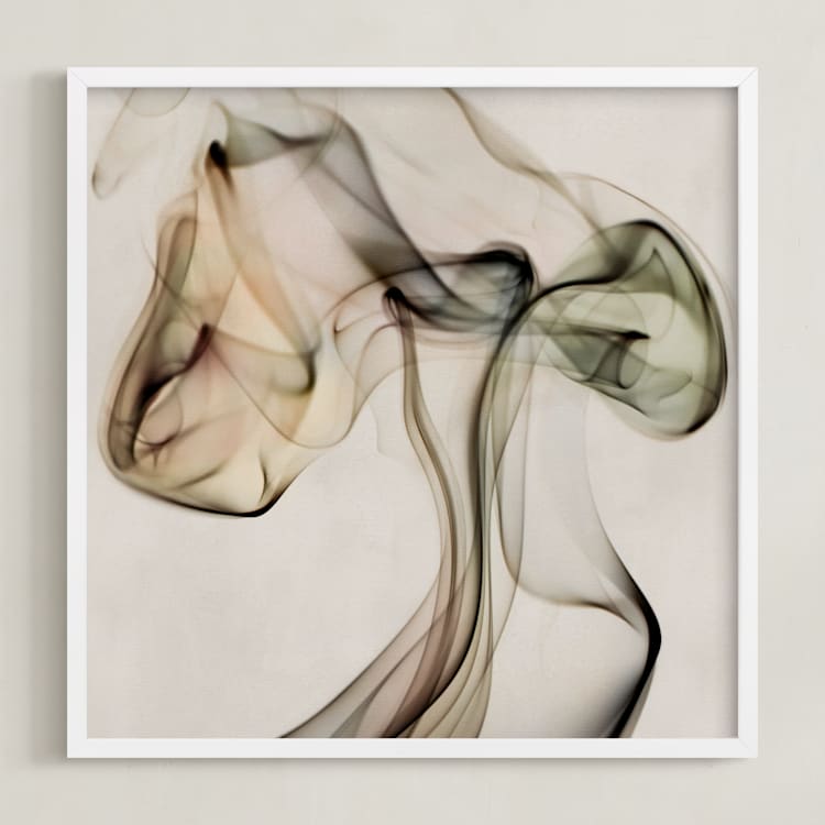 "Climbing" - Art Print in Latte by Anne Ciotola - Framed