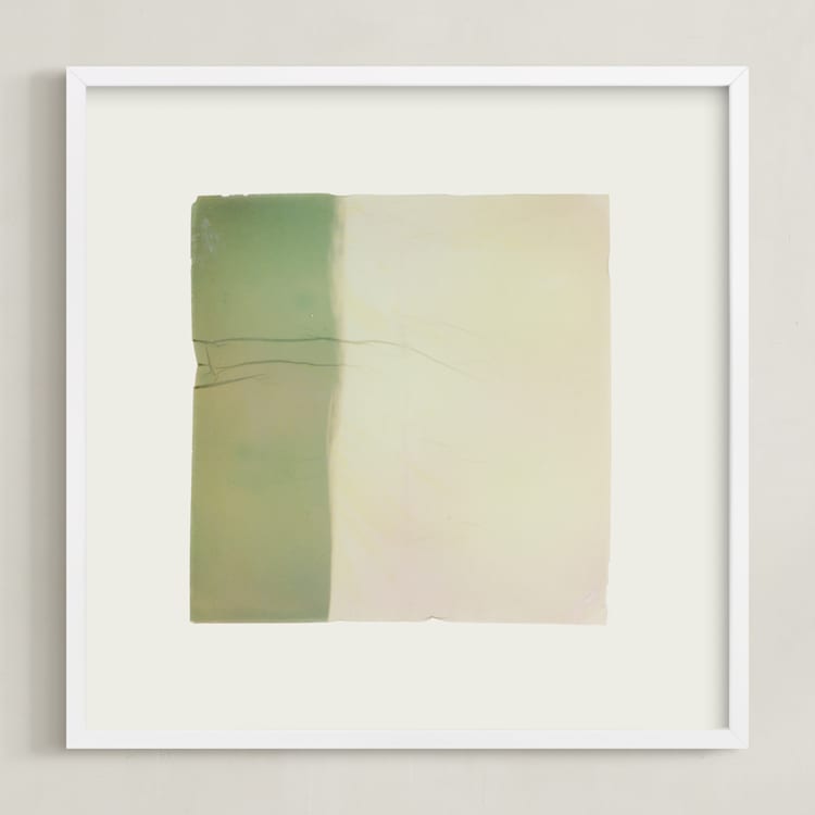 "Quatrain 1" - Art Print in Avocado by Kamala Nahas - Framed
