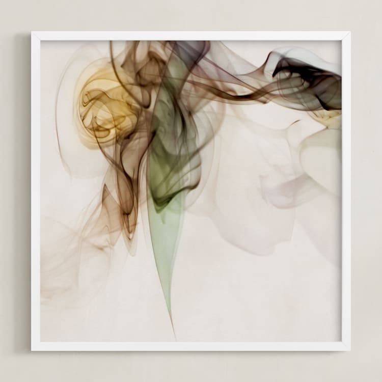 "Intangible" - Art Print in Latte by Anne Ciotola - Framed