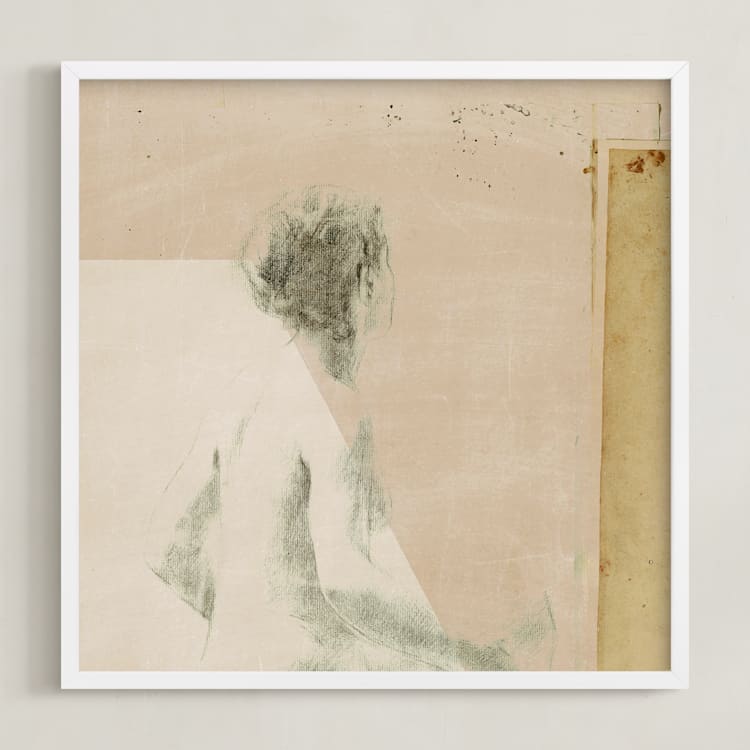 "Morning Light" - Art Print in neutral glow by Debra Pruskowski - Framed