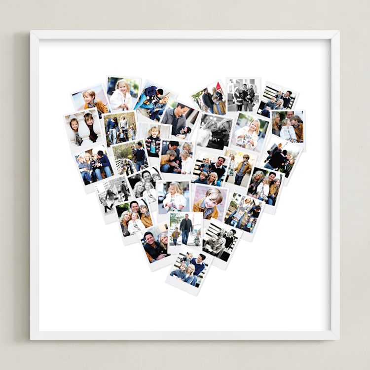 "Heart Snapshot Mix® Photo Art" - Framed Photo in White by Minted - Framed