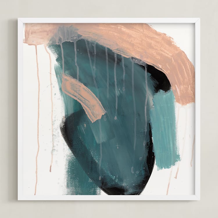 "rock in style" - Art Print in musty emerald by Lauren Packard - Framed